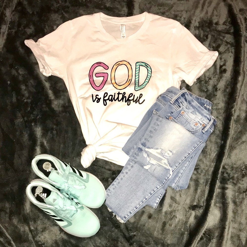 Eternal Light God is Faithful Top XS NWT